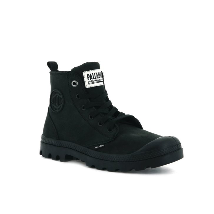 Palladium Pampa Hi Zip Nubuck Women's Boots Black | UK E461-WYT